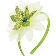 JiaDuo Girls Princess Costume Headband Green Flower Headwear Halloween Dress up Accessories