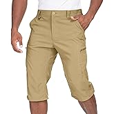 Jawtut Mens Cargo Shorts Hiking Stretch Quick Dry Capri Golf Tactical Long Shorts for Men