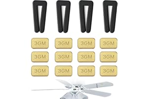 YFANITI 16 Pcs Ceiling Fan Balancing Kit, 4 Sets High Calibration Blade Balance Tool Including 4 Pcs Resilient Clips and 12 Pcs Metal Self-Adhesive 3G Weight,Fan Balancing Kit