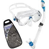 CRESSI Adult Snorkeling Kit - Mask & Dry-Snorkel - Soft Silicone, Perfect Seal, Top Dry Valve - Marea & Supernova Dry: Designed in Italy