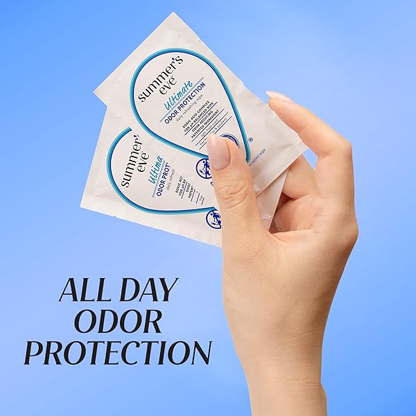 SUMMER’S EVE ULTIMATE ODOR PROTECTION DAILY FEMININE WIPES, GENTLE PH-BALANCED FORMULA WITH BORIC ACID CLEANSES & REMOVES VAGINAL ODOR, INDIVIDUALLY WRAPPED BODY WIPES, 12 COUNT