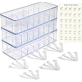 Set of 3 Cable Organizer Box W/Labels - Charger Box, Stackable W/Lids-Cord Organizer Junk Drawer- Cord Storage Box for Desk -Cable Organizer case