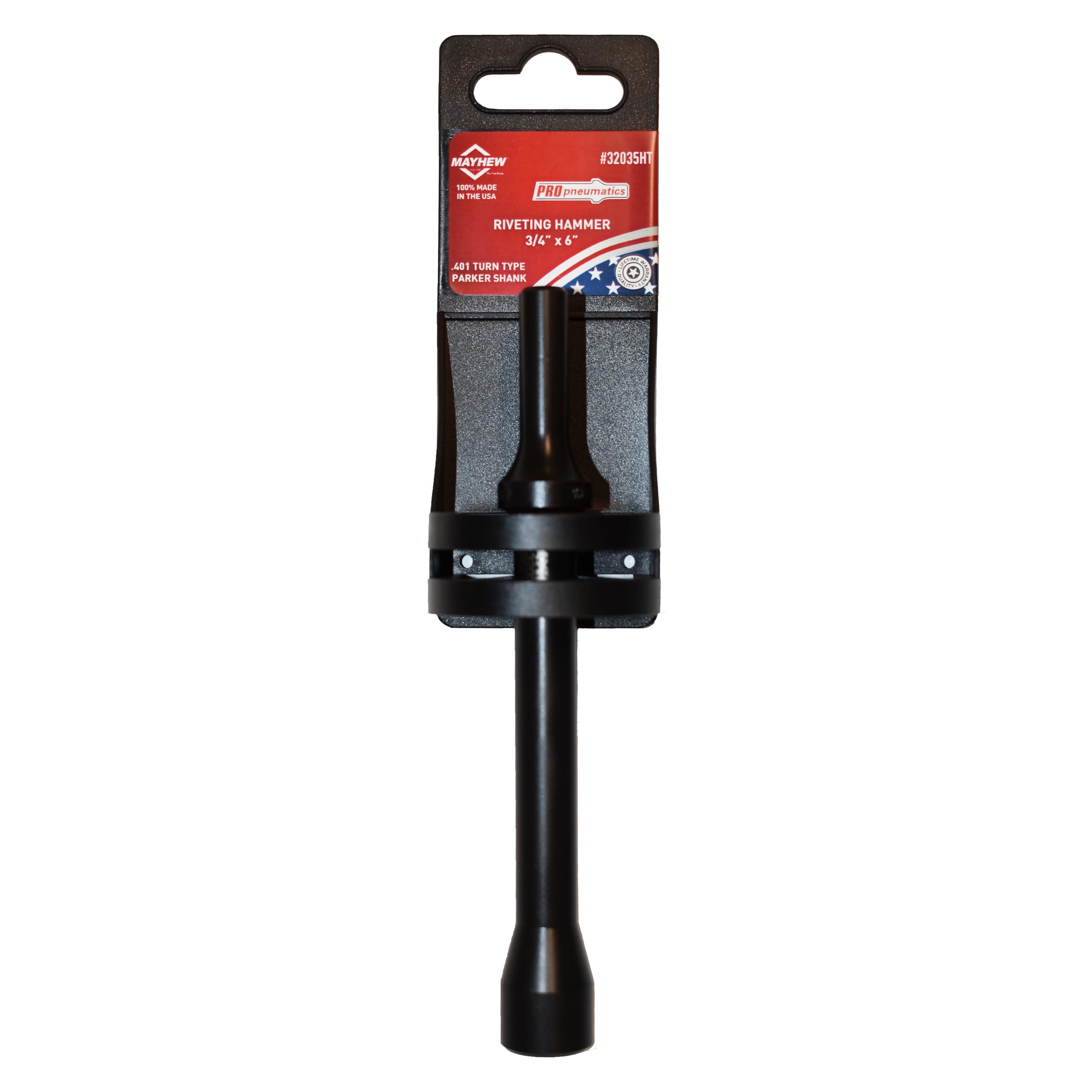 Mayhew Tools 32035HT Hang Tag Pneumatic Riveting Hammer, Black Oxide Finish, 6" Image