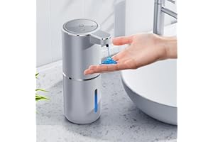 Amyzavls Automatic Liquid Soap Dispenser,380ml Wall Mount Touchless 4 Gear Adjustable Electric Liquid Soap Dispenser,USB Rechargeable with Sensor for Bathroom,Kitchen,Office