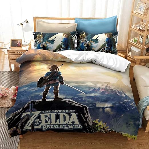 N/B The Legend of Zelda Bedding Set Queen, 3PCs Game Themed