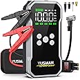 Jump Starter with Air Compressor, 5000A Car Jump Starter, 150PSI Jump Starter Battery Pack (10.0 Gas/7.0L Diesel), 12V Battery Jump Starter with Display, Smart Jumper Cables, 2 LED Light