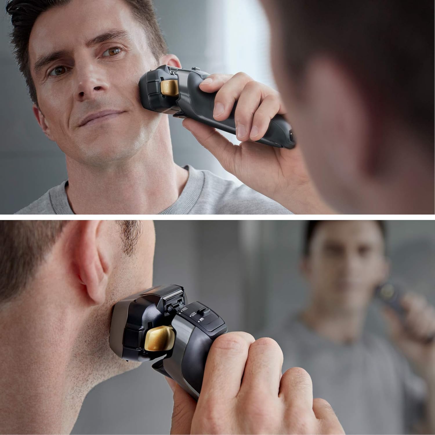 Panasonic Premium Razor with 5 Clipper Elements, Wet & Dry Razor with ...