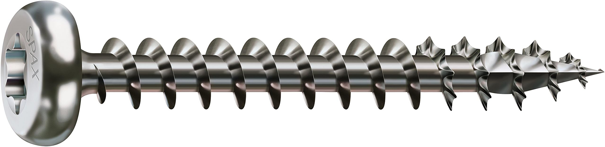 Spax T-Star Plus, 4Cut Panhead – Universal Screw, Fully Threaded, Stainless Steel A2, 1.4567 – 0207000350203, 0207000500303