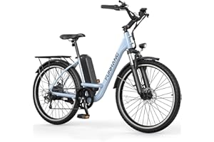 Funhang Electric Bike for Adults, 26" 1000W Peak City Cruiser Ebike, 21.7MPH 50 Miles Commuter Electric Bicycle with 48V Removable Li-ion Battery, Adjustable Stem, Rear Rack,7-Speed, UL 2849 Certified