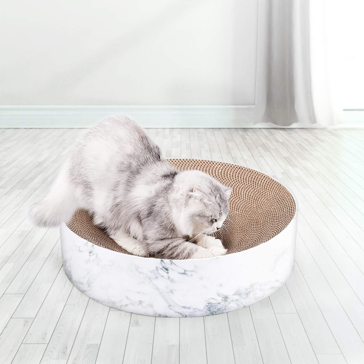 isYoung Cat Scratching Board, Cat Scratcher Lounge Bed, Cat Scratching Pad for Small and Medium Cats : Pet Supplies