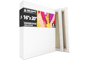 LWR CRAFTS Stretched Canvas 16" X 20" Pack of 4