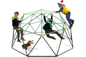 SMkidsport 10 FT Metal Climbing Dome for Kids 3-12, Anti-Rust and UV-Resistant Dome Climber with 1000LBS Load Capacity, Suitable for Outdoor Garden