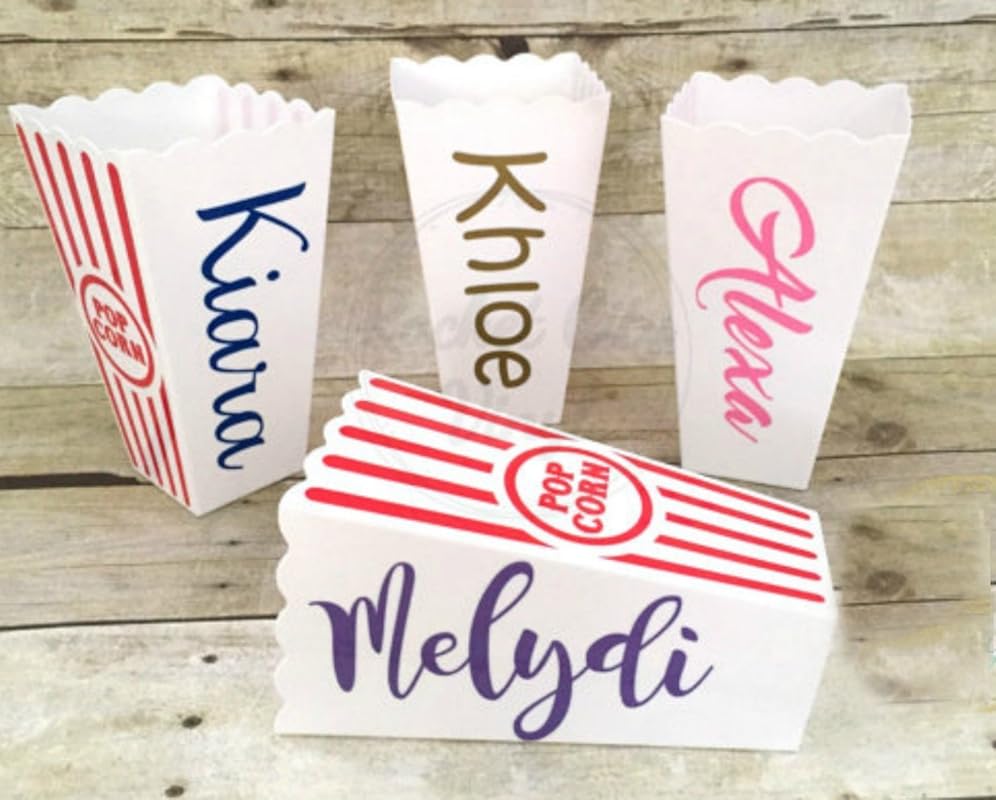 Plastic Popcorn Containers Personalized with Your Child's