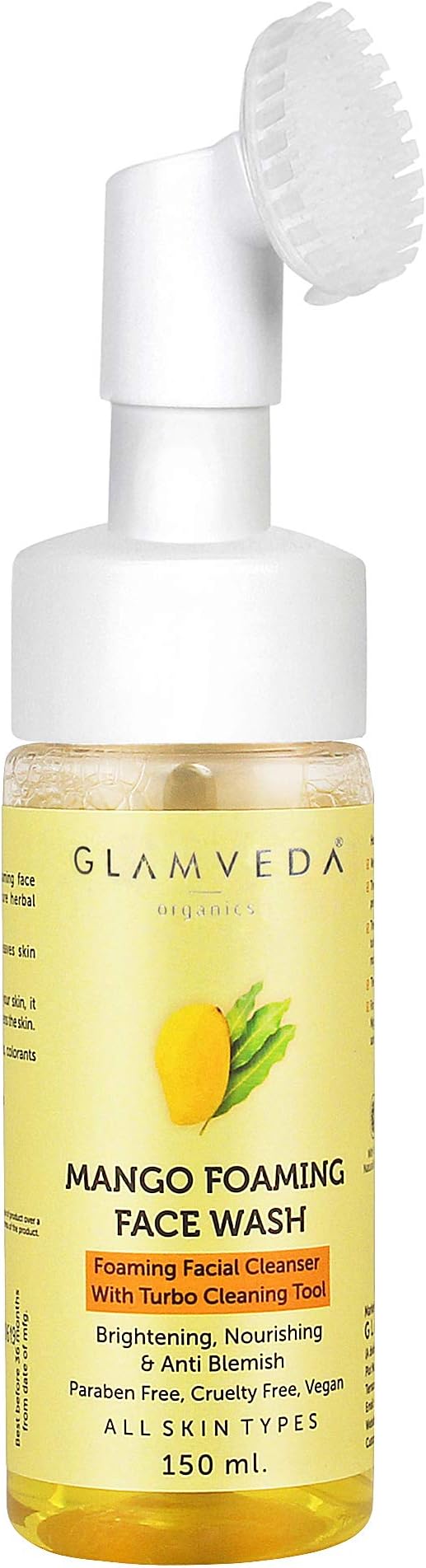 Glamveda Mango Foaming Face Wash With Built In Brush 150ml