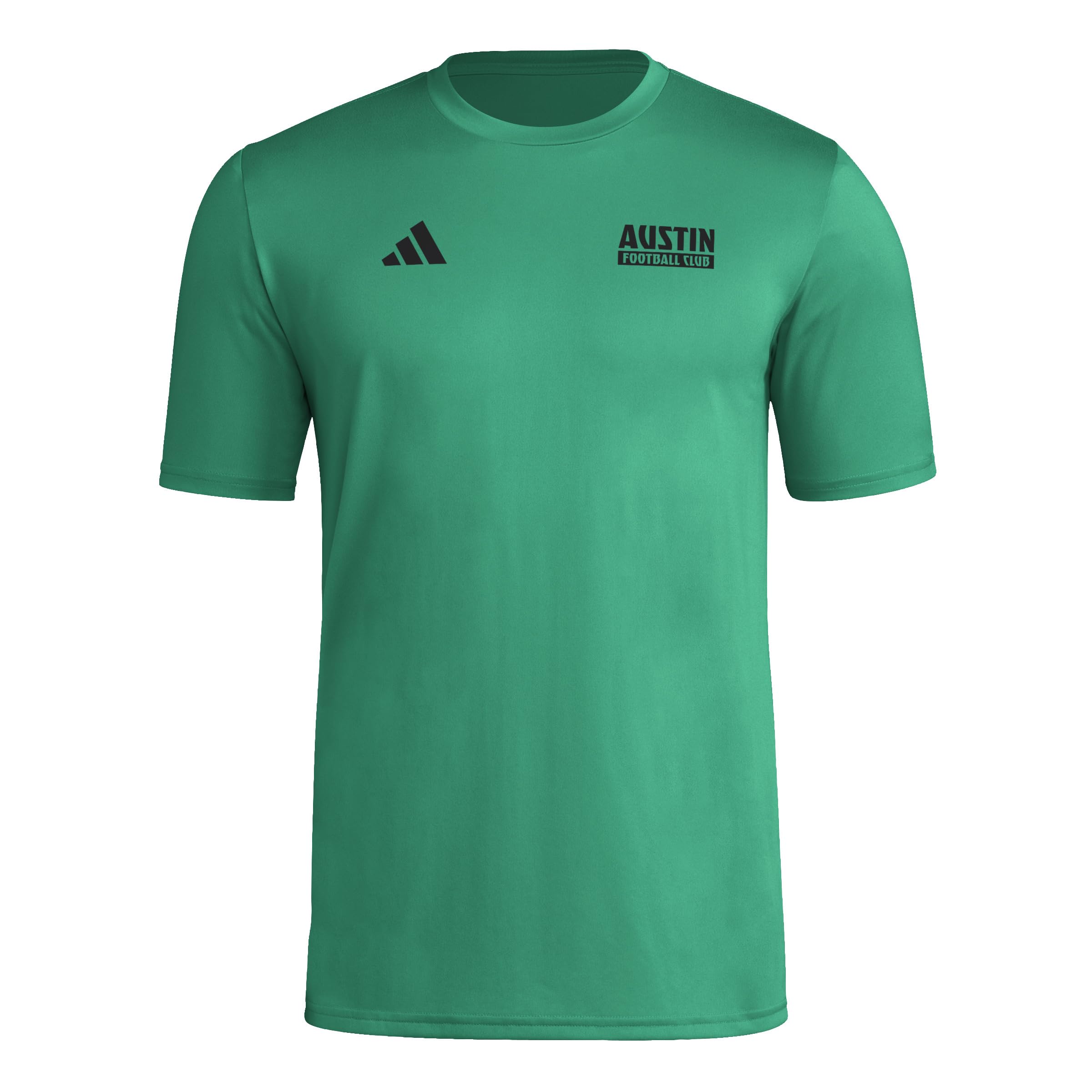 Photo 1 of adidas Mens Austin FC Pre-Game Short Sleeve Soccer T-Shirt,Kelly/Austin Fc,Large