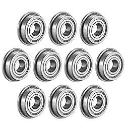 uxcell F695ZZ Flanged Ball Bearing 5x13x4mm Double