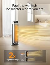 Dreo 25 Inch Ceramic Space Heater with Remote 70° Oscillation 4 Modes view 5