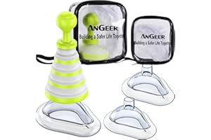 AnGeer FoldPumpVac Collapsible Airway Clearance Device Home Kit, First Aid Kit for Children and Adults, Portable Vacuum Body Suction Apparatus – Green