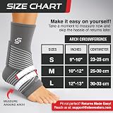 SS Sleeve Stars Ankle Brace with Removable Strap Gray 10-12 inch view 5