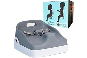 Upseat Boost Ergonomic Toddler Booster Seat for Dining Table, Developed with Physical Therapists to Encourage Posture, 3-Point Harness, Easy to Wipe Clean, and Lightweight Gray