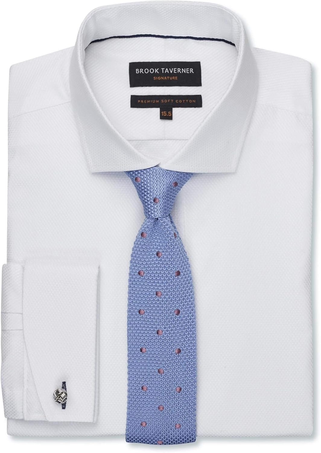 white double cuff tailored fit shirt