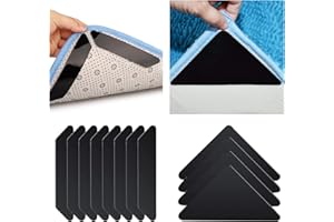 AntNest Rug Gripper Tape16 PCS Non Slip Rug Pads Double Sided Carpet Tape Rug Corner Grippers for Area Rugs Washable Reusable Runner Rug Sticky Pad No Curl for Tile Wood Floors Floor Mat