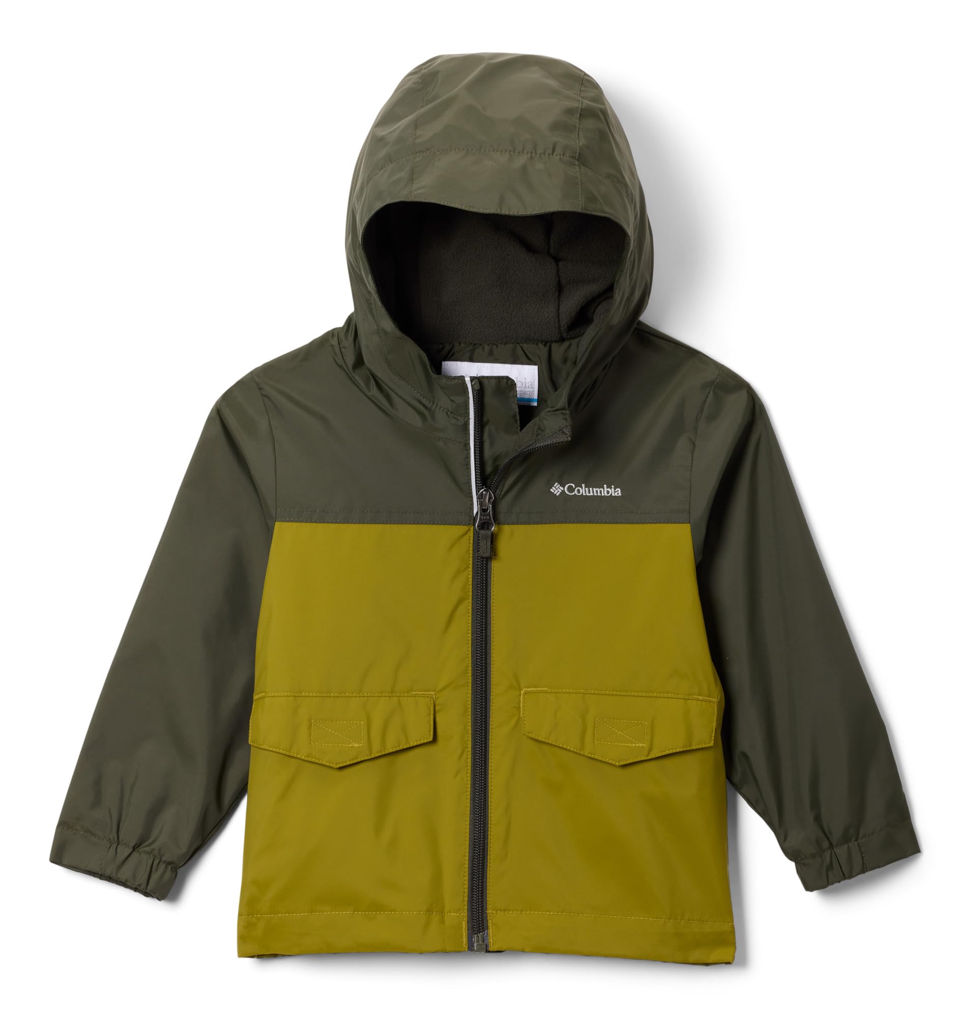 Columbia Youth Boys Rain-Zilla II Rain Jacket, Greenscape/Mossy Green, Large