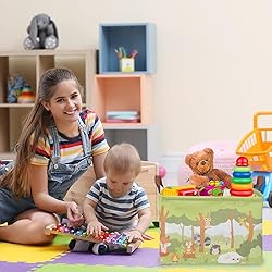 FXOCSHE Rectangular Baby Storage Basket,Animals