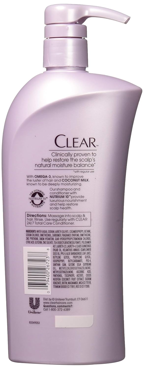 Buy Clear Shampoo With Pump 24 7 Total Care 21 9 Ounce Pack Of