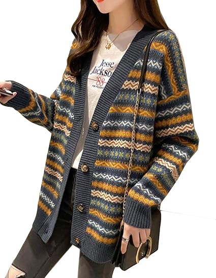 Amazon Aisaidunレディース カーディガン 春 秋 カットソー ニット アウター 羽織 トップス レディース ファッション ニット コート 上着 無地ブルー カーディガン ボレロ 通販