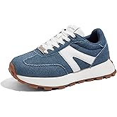 LUCKY STEP Women's Platform Fashion Sneakers Retro Classic Trainers Casual Lace-up Stylish Tennis Running Walking Shoes