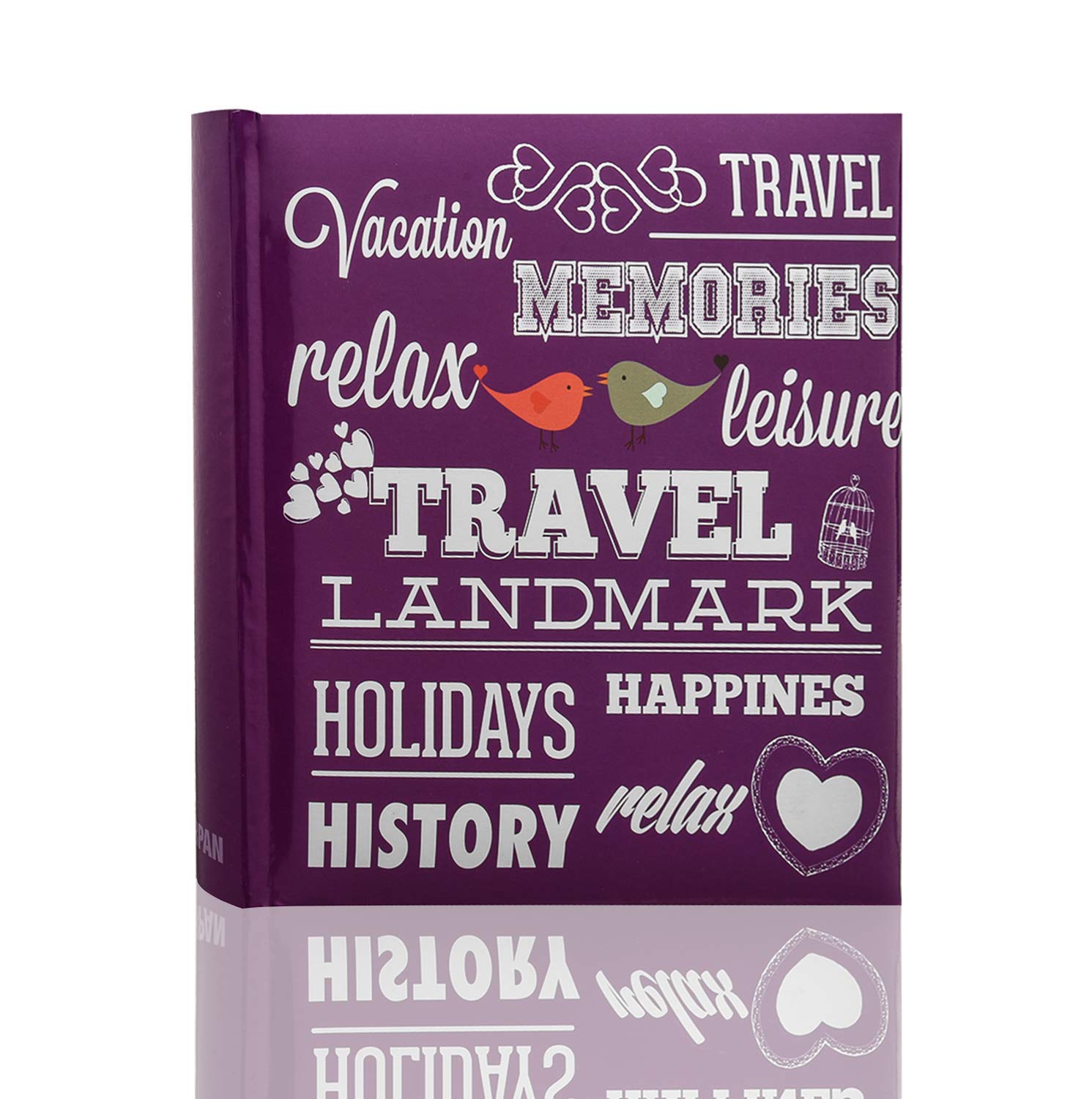 Arpan 6"x 4" 200 Photos Large Slip in Photo Album Special Purple Memo Book - With Index Page/DVD Pockets