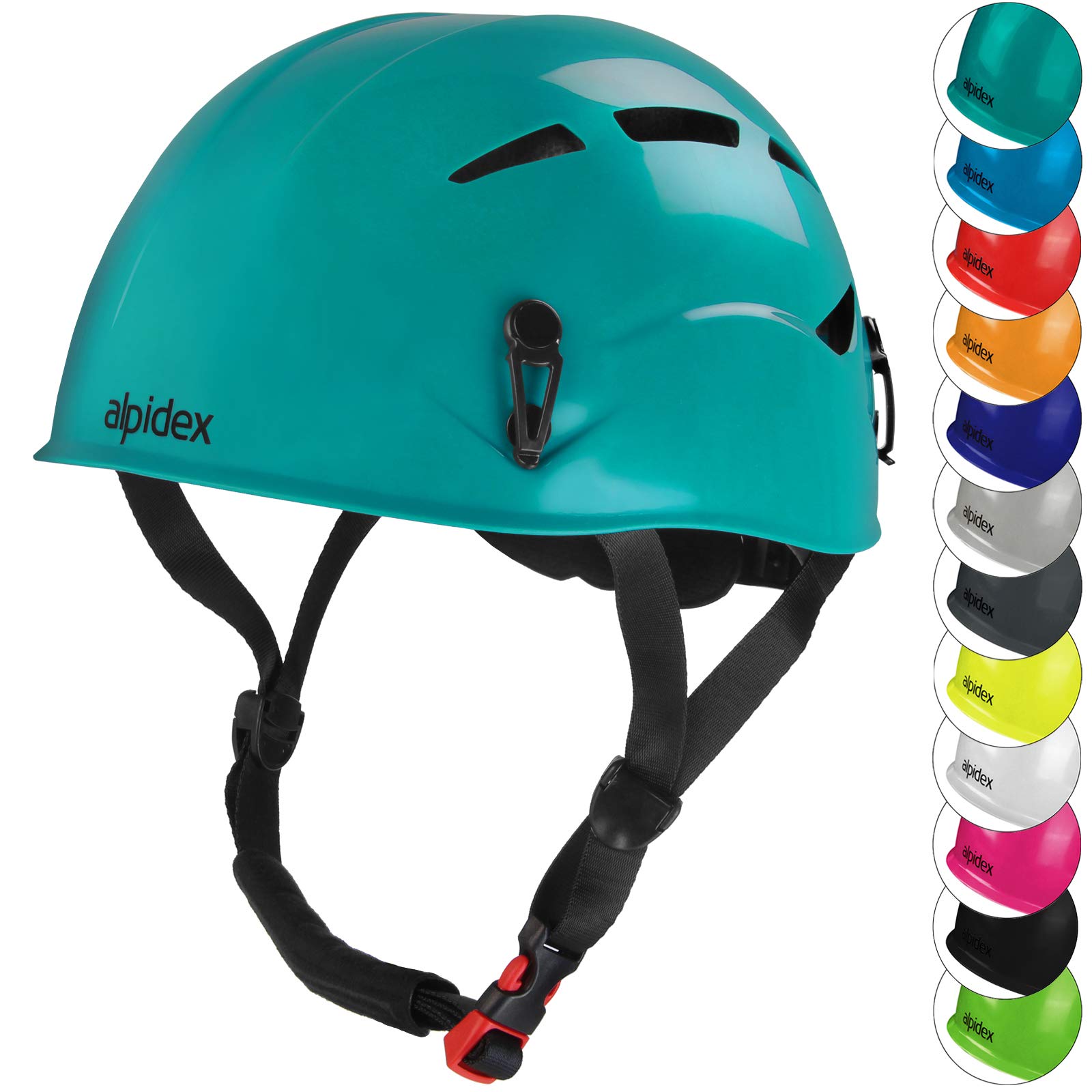 ALPIDEX Universal Climbing Helmet for Teenagers and Adults EN12492 Safety Helmet in, Colour:turquoise green — image 1