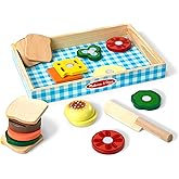 Melissa & Doug Wooden Sandwich-Making Pretend Play Food Set Food Toys for Kids Play Kitchen for Ages 3+