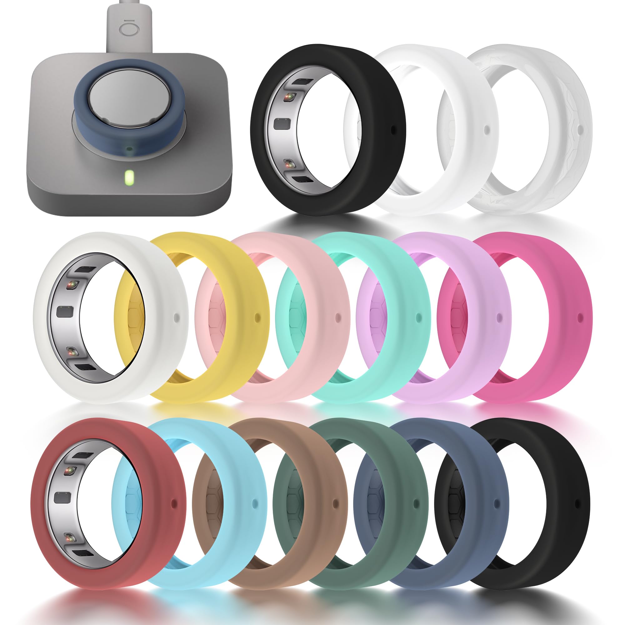 Photo 1 of Seltureone 15 Pack Ring Cover Compatible with Oura Ring Gen 4/Gen 3, Ultra-Thin Anti-Scratch 2025 New Upgrade Compatible with Oura Ring Gen 4/3 Cover