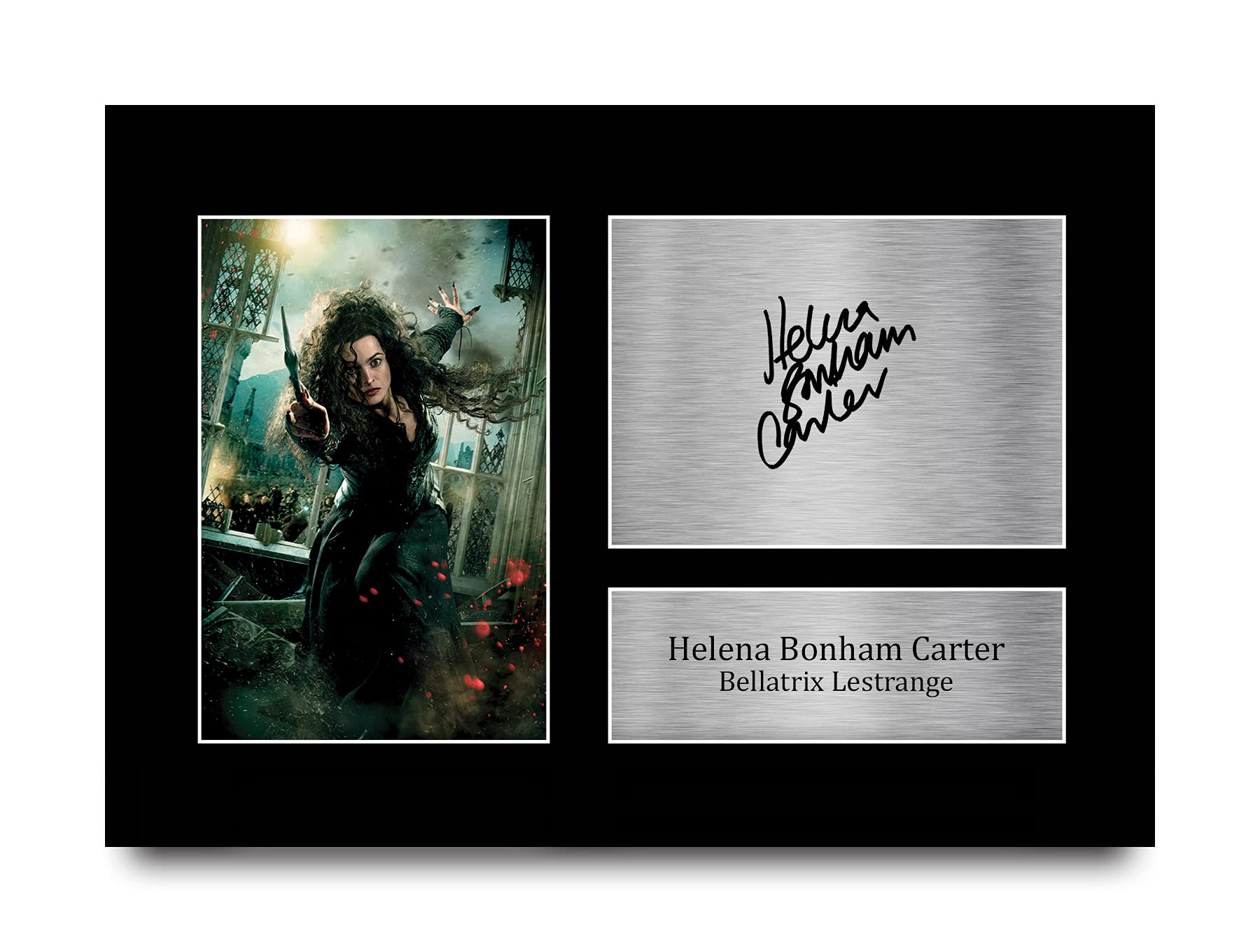 HWC Trading A4 Helena Bonham Carter Harry Potter Bellatrix Lestrange Gifts Printed Signed Autograph Picture for Movie Memorabilia Fans