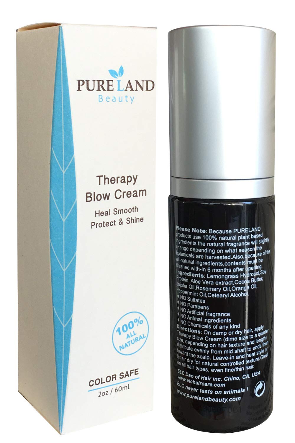 Amazon Com Pureland Beauty Therapy Blow Cream All Natural Leave