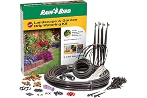 Rain Bird LNDDRIPKIT Drip Irrigation Landscape/Garden Watering Kit with Drippers, Micro-Bubblers, Micro-Sprays