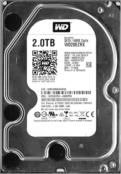 Western Digital Caviar Green 2TB Internal Hard Drive WD20EARX