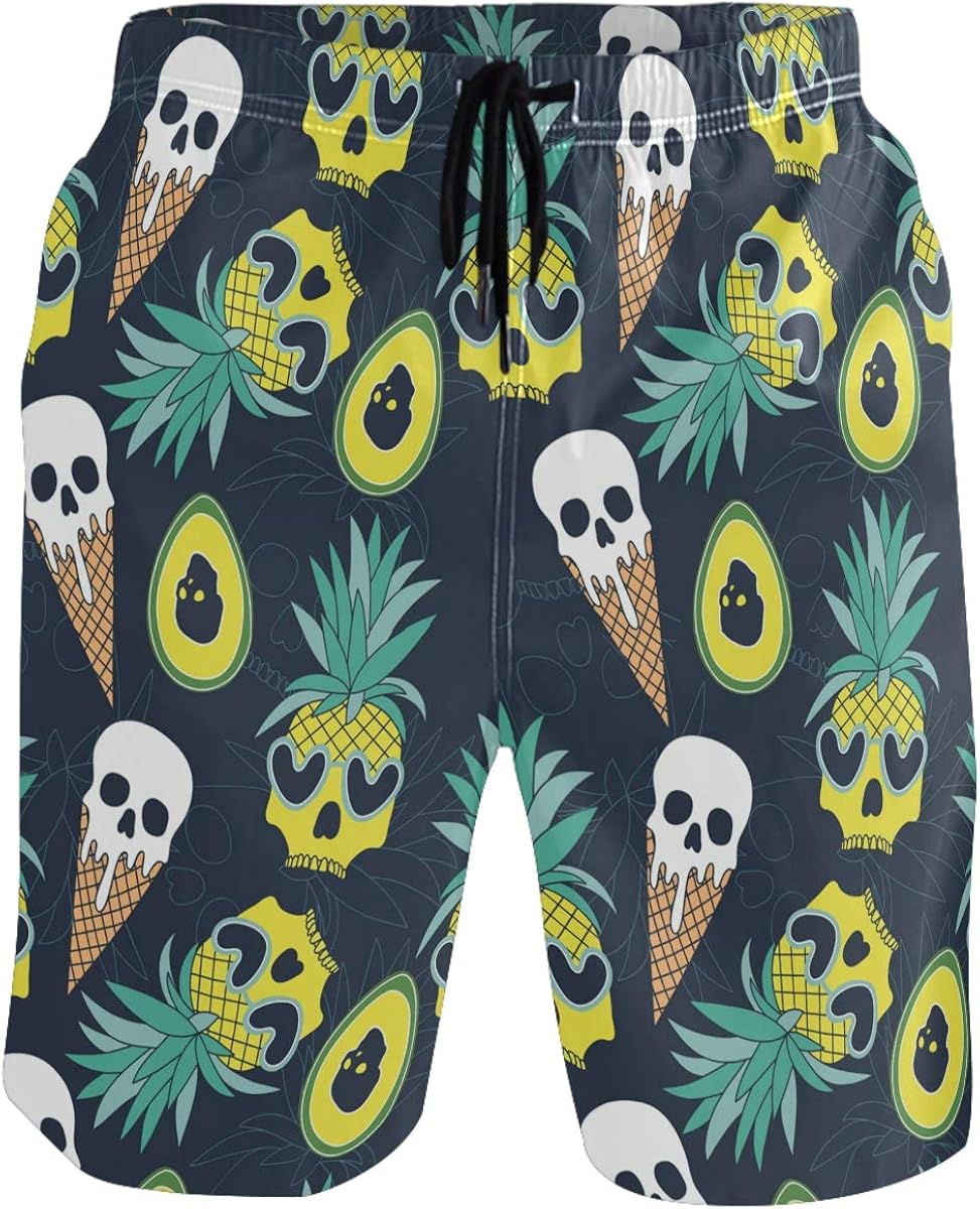 mens skull bathing suits