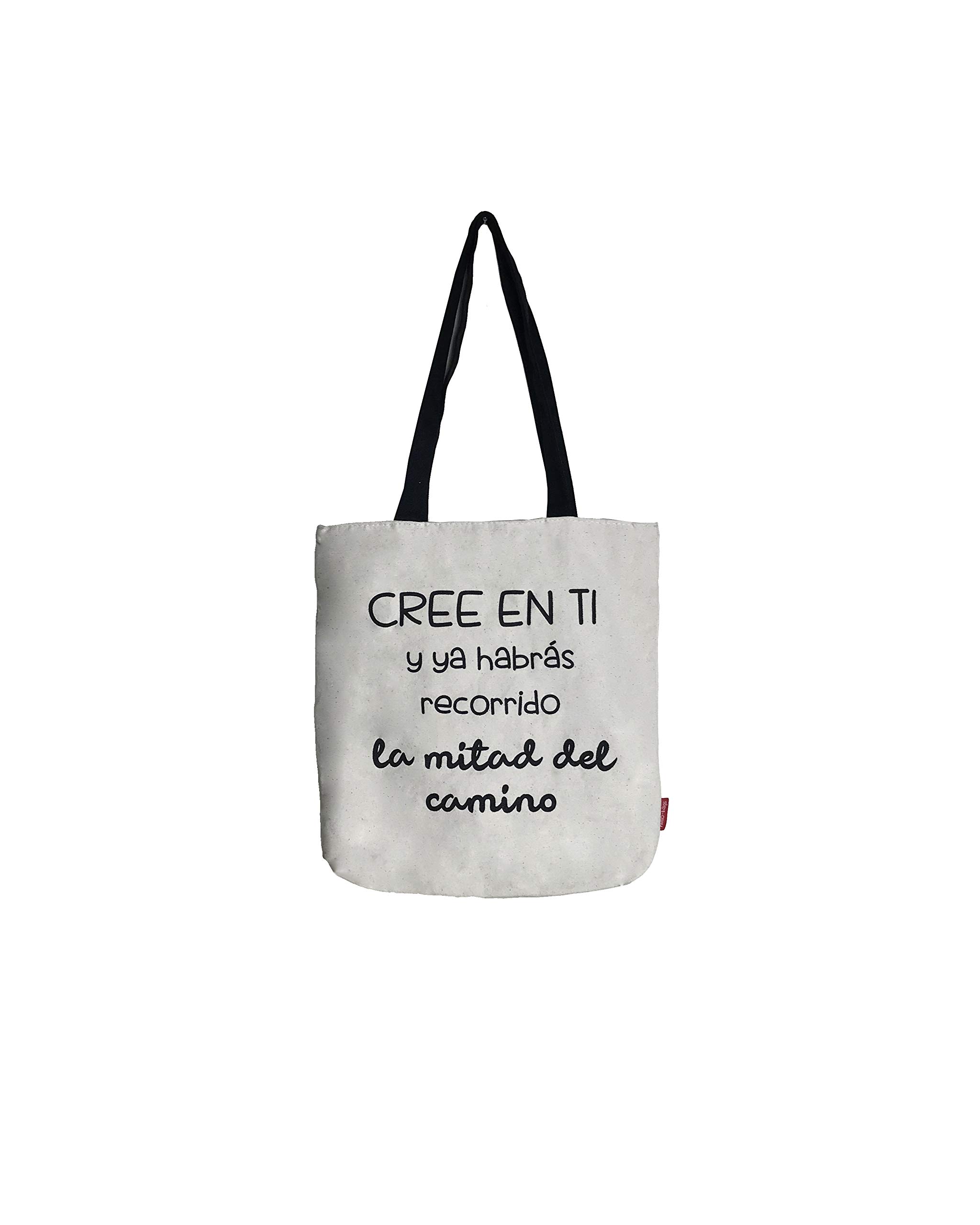 Econanos Hellobags2019 Canvas & Beach Tote Bag, 38 cm, White (Blanco)