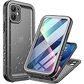 Cozycase Compatible with iPhone 12 Mini Waterproof Case - Full Body Rugged Dustproof Shockproof Case with Built-in Screen Protective Case for iPhone 12 Mini 5.4 inch (Black)