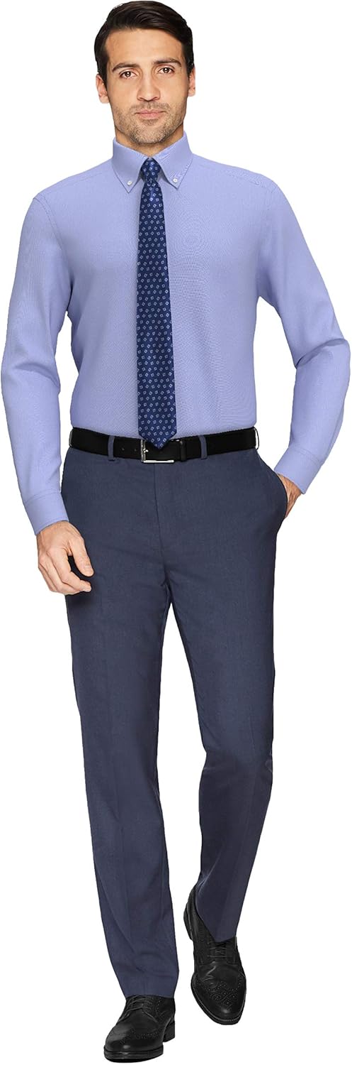  Brand - Buttoned Down Men's Tailored-Fit Button Collar Pinpoint Non-Iron Dress Shirt: Clothing