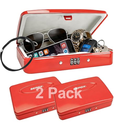 SEPOX® Water Fire Guard Steel Lock Box 3-Ft Security Cable