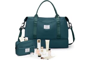 ONXTHIN Travel Bag with Shoes Compartment,Weekender Bags for Women Travel,Carry On Duffel Overnight Bag with Separate Toiletry Bag and Trolley Sleeve,Travel Tote Bag Gym Bag with Wet Pocket