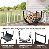 TANGZON Heavy Duty U-Shaped Firewood Rack, Rust-Resistant Log Holder view 4