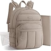 BAGSMART Baby Diaper Bag with Waterproof Pad, Camel | Newborn Essentials, Lightweight Backpack for Girl Boy, Baby Shower Gifts