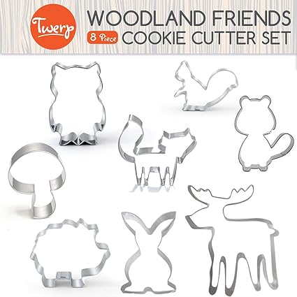 Amazon Com Woodland Animals Cookie Cutters 8 Piece Boxed Set