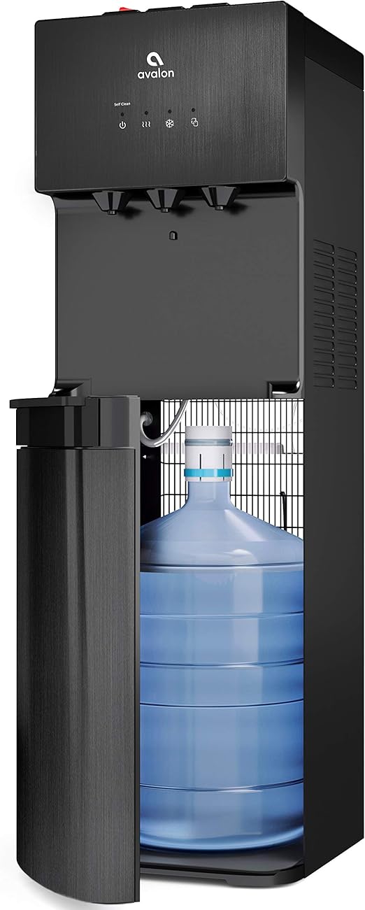 black stainless steel water dispenser