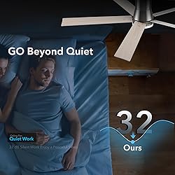 60 Inch Ceiling Fans with Lights and Remote,Flush